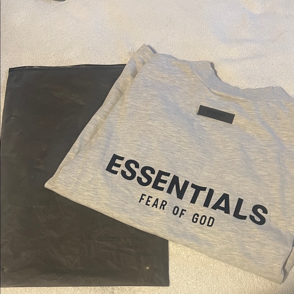 Fear of God Essentials Gray Short Sleeve Tee